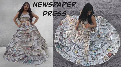 handmade newspaper dress design